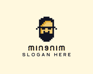 Pixel Gaming Man Logo