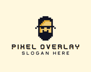 Pixel Gaming Man logo design