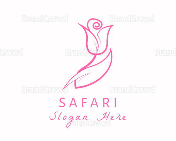 Rose Flower Fragrance Logo