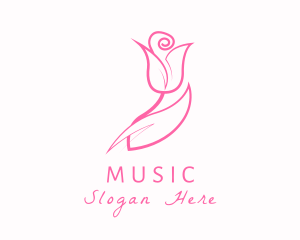 Rose Flower Fragrance Logo