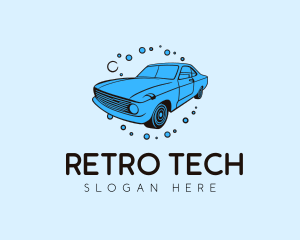 Classic Car Bubble Wash logo design