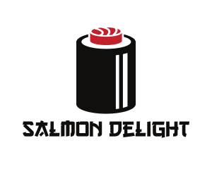 Salmon - Japanese Sushi Roll logo design