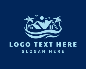 Palm Tree House Property logo design