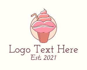 Sweets - Lips Smoothie Drink logo design