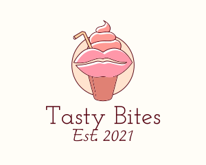 Snacks - Lips Smoothie Drink logo design