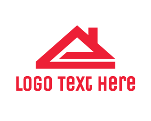 Rent - Red E House logo design