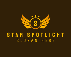 Wing Stars Circle logo design