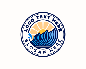 Coast - Beach Coast Waves logo design