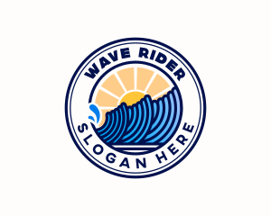Beach Coast Waves logo design