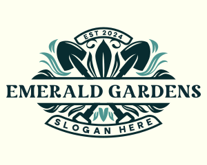 Gardening Shovel Landscaping logo design