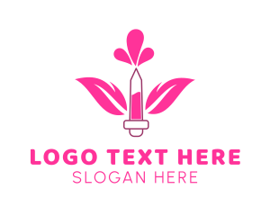 Extract - Floral Perfume Droplet logo design