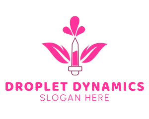 Dropper - Floral Perfume Droplet logo design