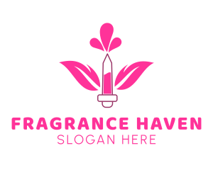 Floral Perfume Droplet logo design