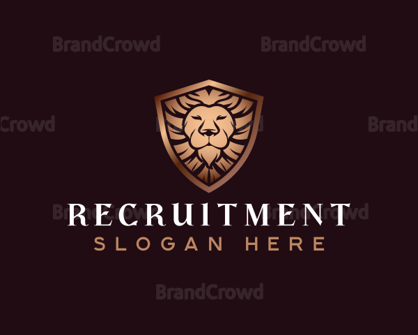 Lion Elegant Shield Logo