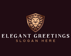 Lion Elegant Shield logo design