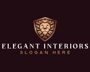 Lion Elegant Shield logo design