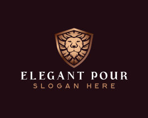 Lion Elegant Shield logo design