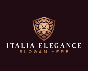 Lion Elegant Shield logo design