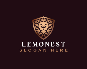 Lion - Lion Elegant Shield logo design