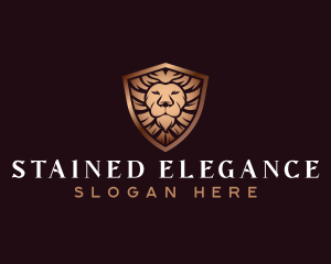 Lion Elegant Shield logo design