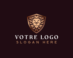 Aristocrat - Lion Elegant Shield logo design