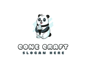 Panda Sundae Creamery logo design