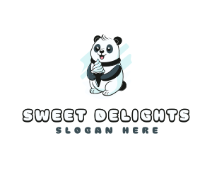 Panda Sundae Creamery logo design