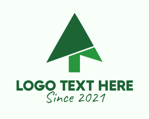 Tree Planting - Pine Tree Arrow logo design