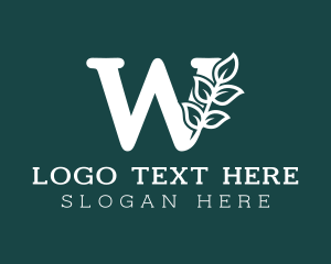 Boutique Vine Letter W  Logo