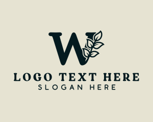 Organic Boutique Letter W  Logo