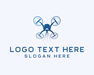 Quadcopter - Drone Film Videography logo design