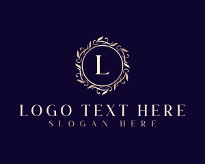 Leaves - Floral Hexagon Decor logo design
