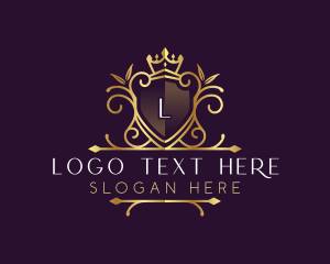 Expensive - Royal Shield Ornament logo design