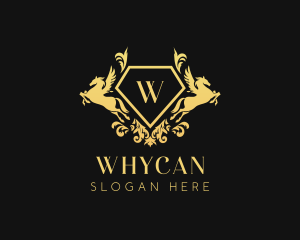 Luxury Winged Horse Logo
