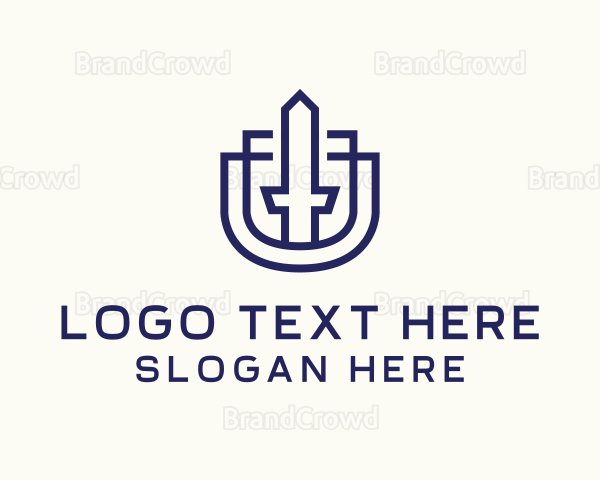 Geometric Medieval Weaponry Logo