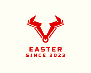 Sports Team - Letter V Bull Horn logo design