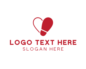 Shoe Shop - Foot Shoe Heart logo design