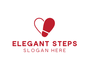 Foot Shoe Heart logo design