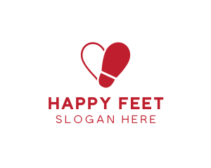 Foot - Foot Shoe Heart logo design