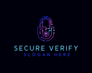 Security Padlock Technology logo design