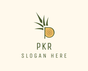 Pineapple Letter P logo design