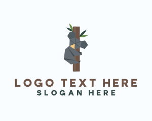 Preschool - Koala Tree Origami logo design