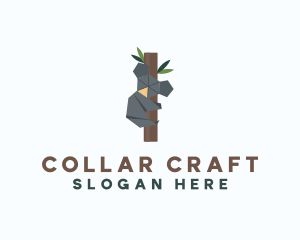 Koala Zoo Origami logo design