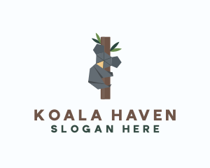 Koala Tree Origami logo design