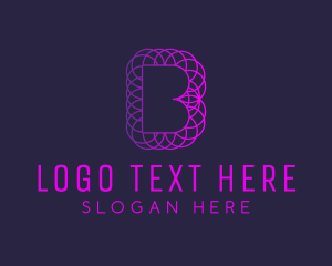 Gradient Letter B Geometric Logo