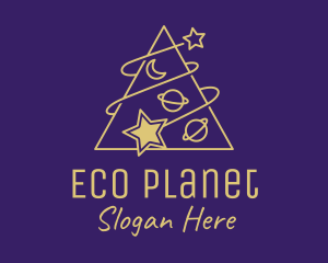 Planet - Triangle Planet Stars logo design