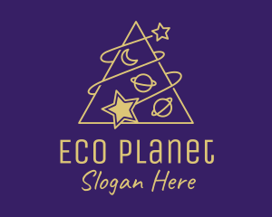 Triangle Planet Stars  logo design