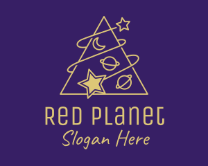 Triangle Planet Stars  logo design