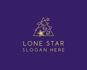 Triangle Planet Stars  logo design