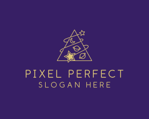 Triangle Planet Stars  logo design